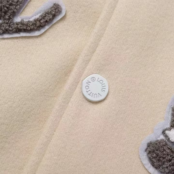 Cream Collared Patchwork Varsity Jacket