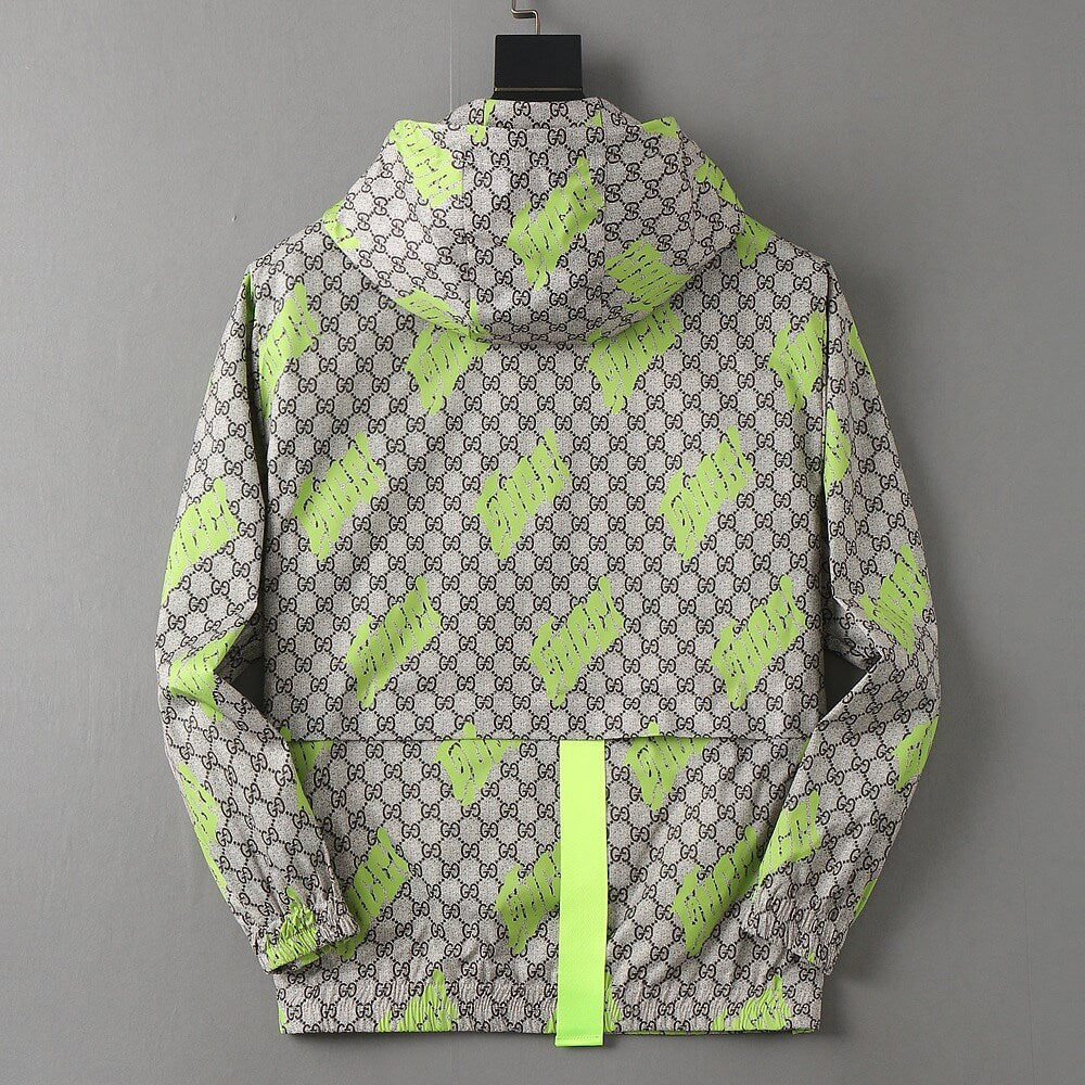 All‑Over Monogram Graffiti Hooded Jacket