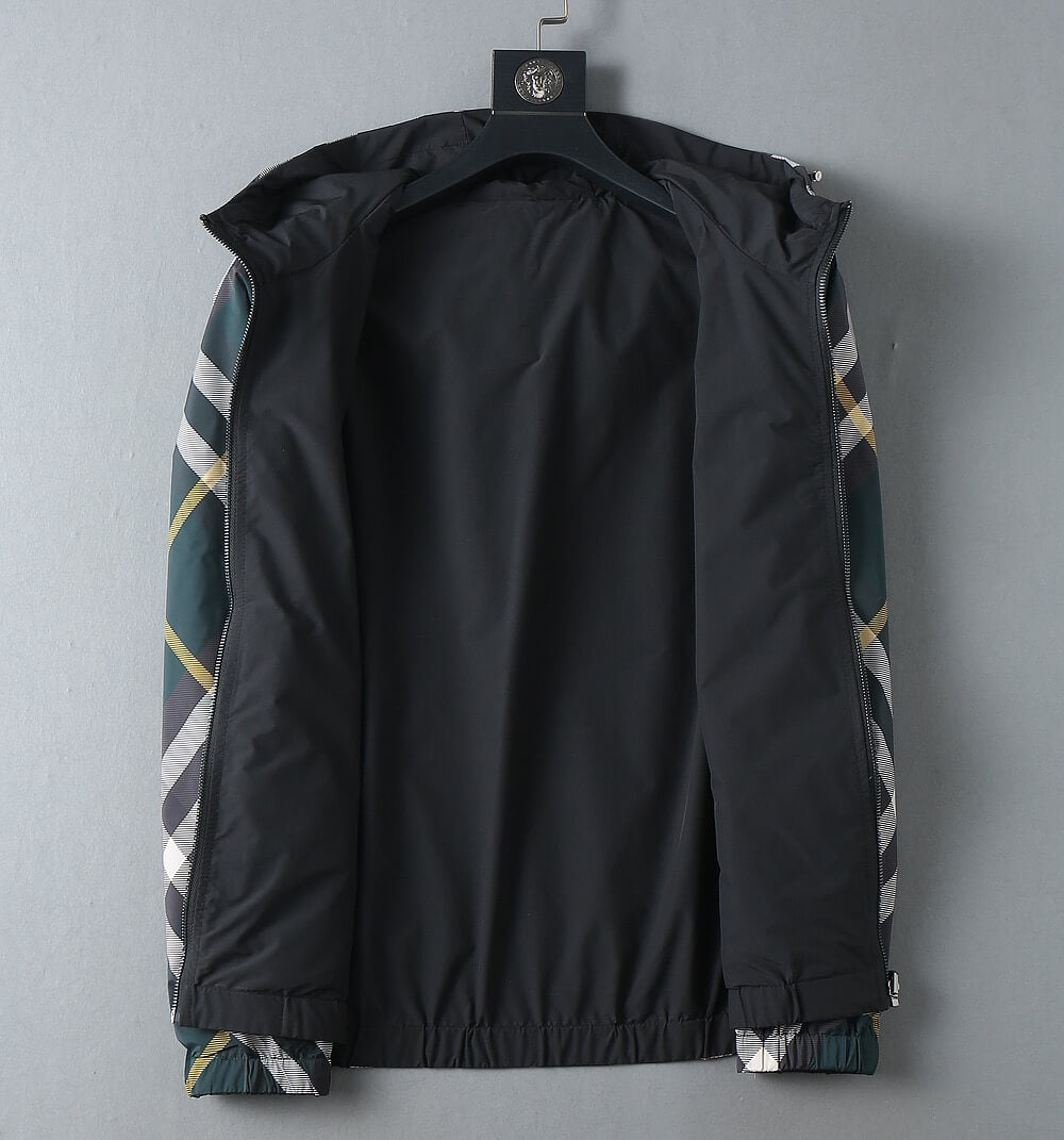 Plaid Lined Reversible Hooded Zip‑Up Jacket