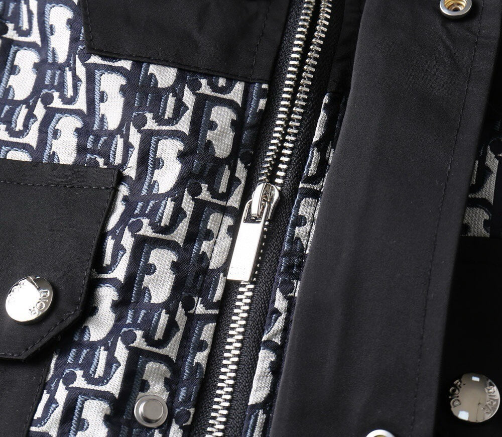 Mixed Print Cargo Pocket Jacket