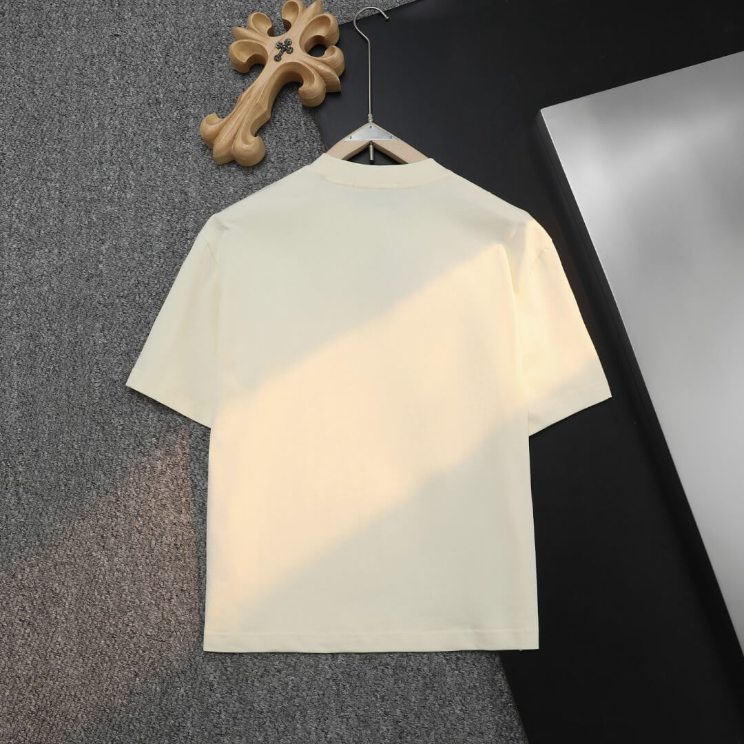 Color Chest Patch Crew Neck T‑Shirt