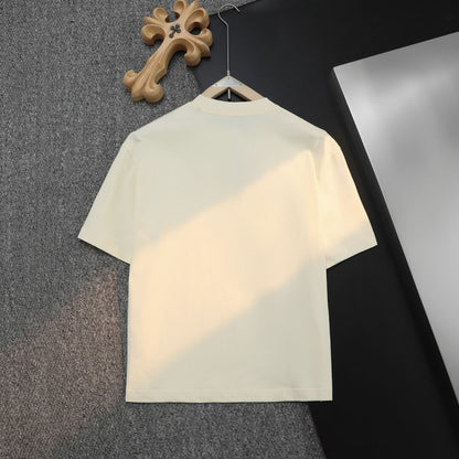 Dual‑Color Block Label Casual Loose T‑shirt