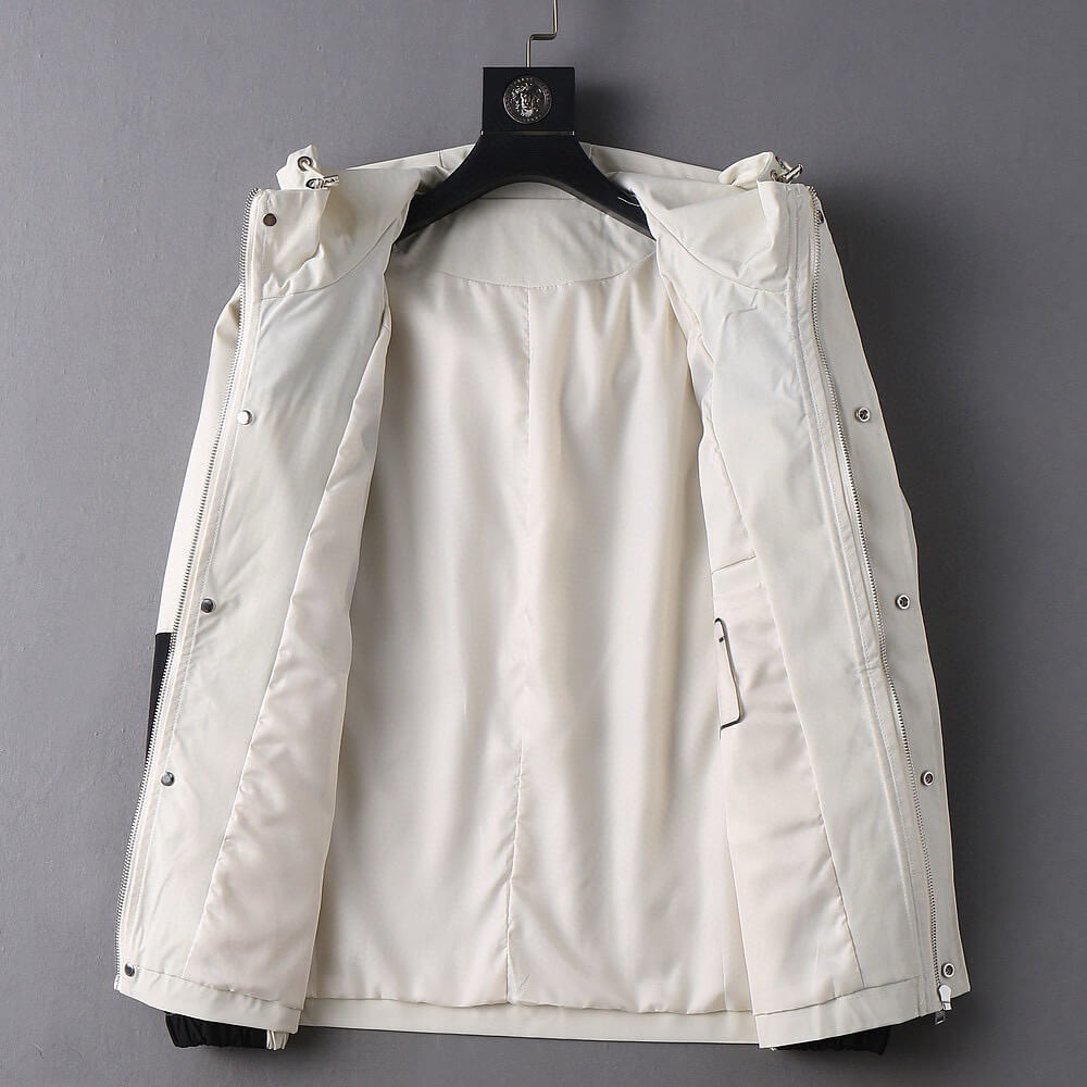 Contrast Panel Sporty Hooded Jacket