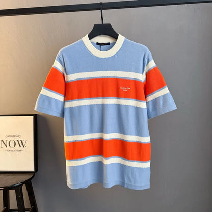 Crew Neck Striped T‑Shirt