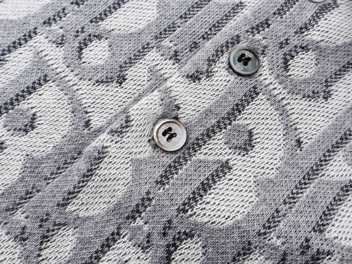 All‑Over Jacquard Knit Polo Shirt
