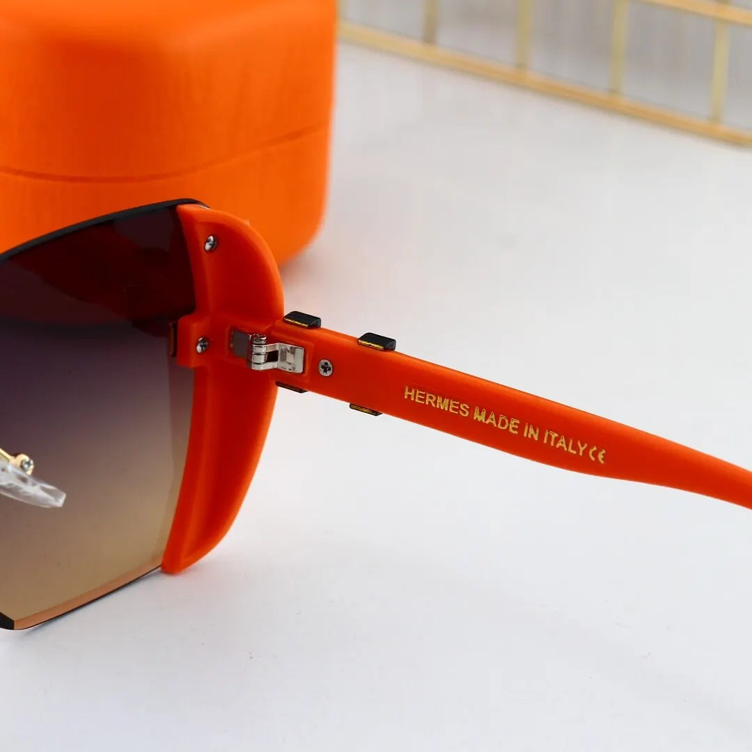 H Logo Rimless Cut Edge Square Sunglasses