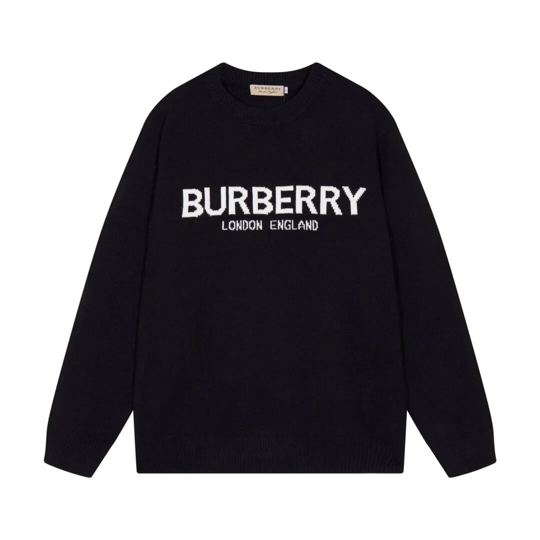Front Letter Logo Black Sweater