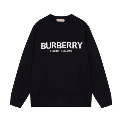 Front Letter Logo Black Sweater