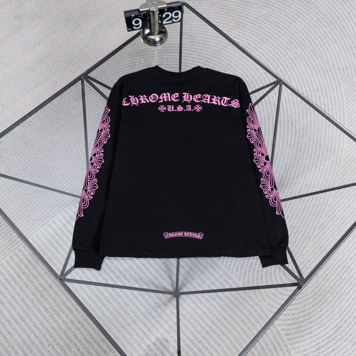 Black & Pink Floral Sanskrit Sweatshirt