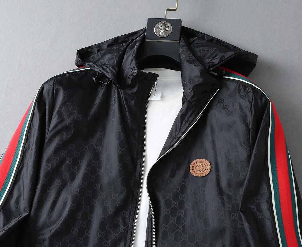 Stripe Casual Hooded Jacket
