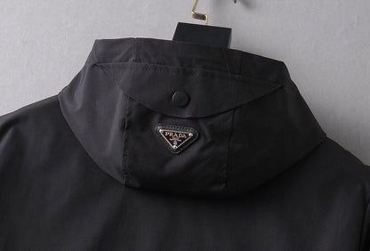 Contrast Pocket Hooded Jacket