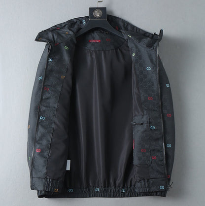 Multicolor Print Casual Hooded Jacket