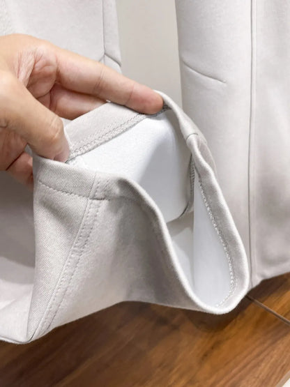 Debossed Logo Seam Stitching Pants