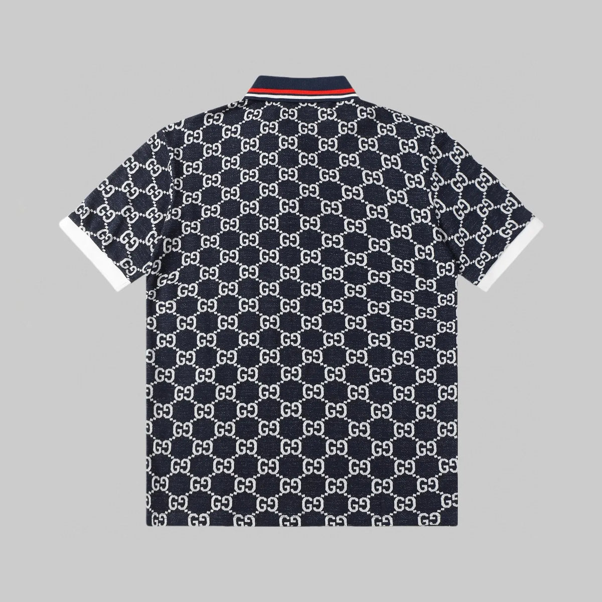 All‑Over Print Color‑Blocked Polo Shirt