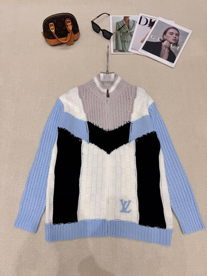 Stand Collar Sweater Jacket