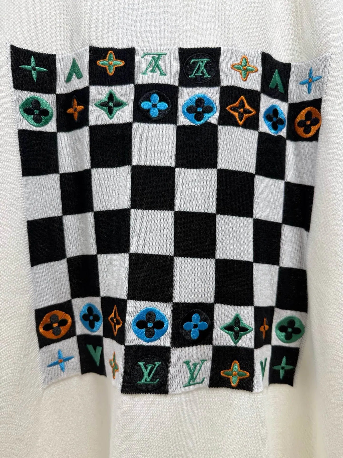 Checkerboard Knit T-shirt
