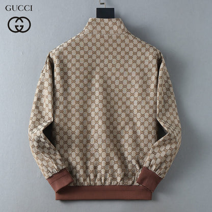 Jacquard Pattern Casual Bomber Jacket