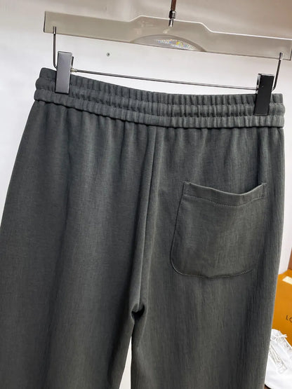 Circular Logo Patch Loose Straight‑leg sweatpants