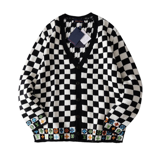 Colorful Floral Embroidered Knit Cardigan Jacket