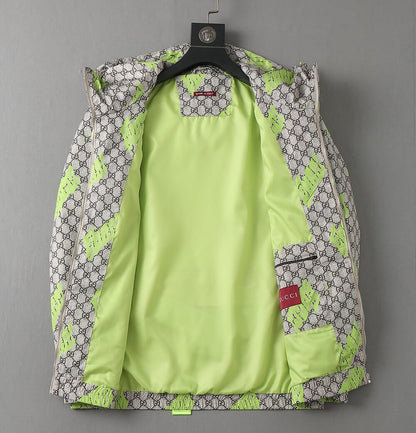 All‑Over Monogram Graffiti Hooded Jacket