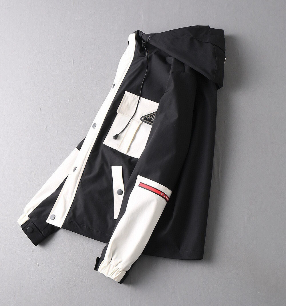Contrast Pocket Hooded Jacket