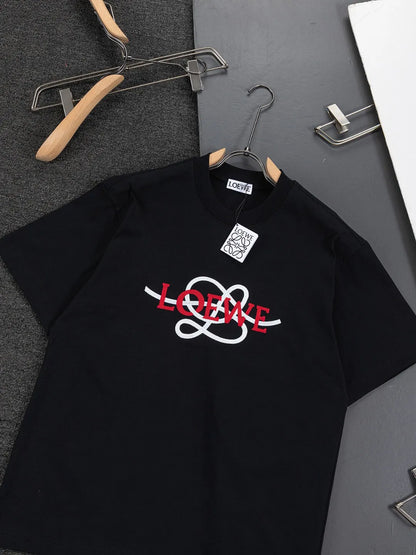 New Letter Embroidered T‑Shirt