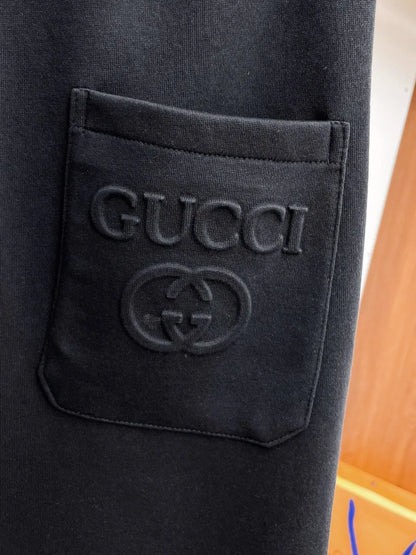 Side Embossed Logo Drawstring‑Hem Pants
