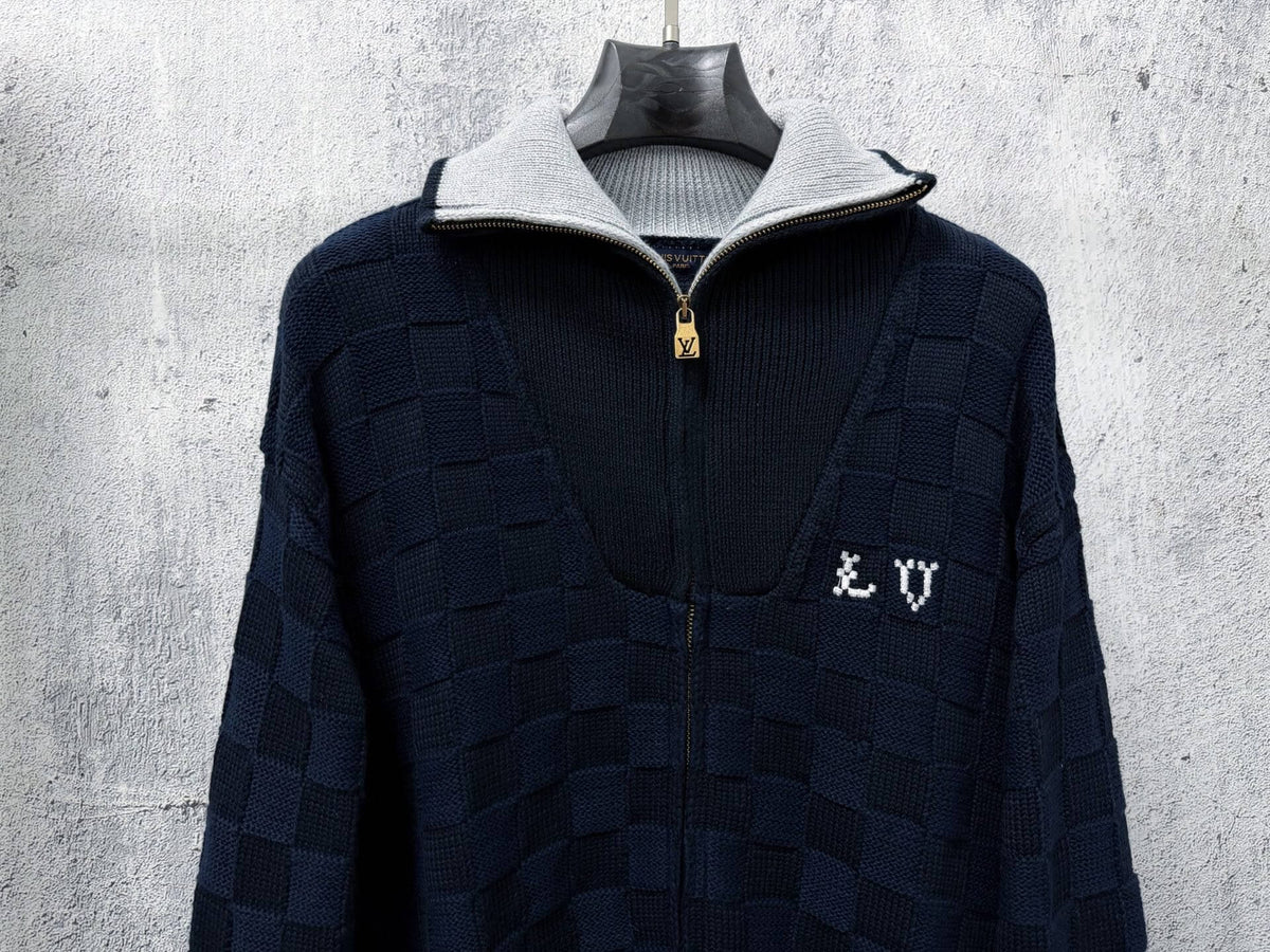 New Checkerboard Knit Jacket