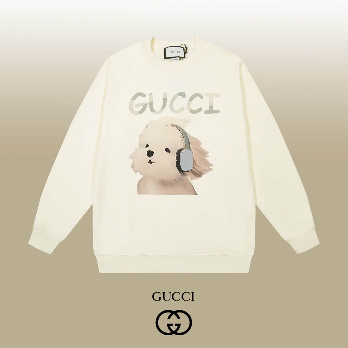 Music Puppy Print Sweatshirt