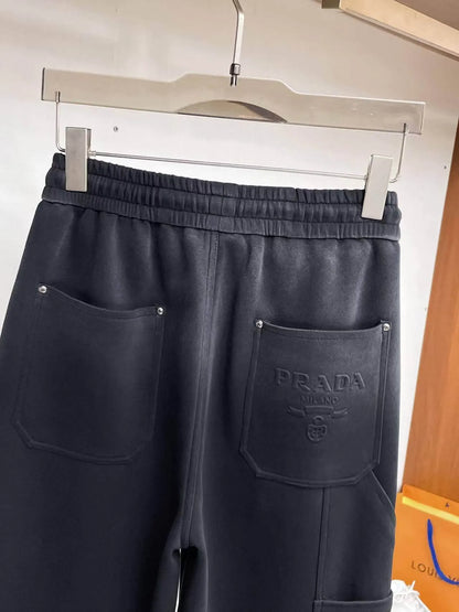 Side Cargo Pocket Embossed Logo Pants