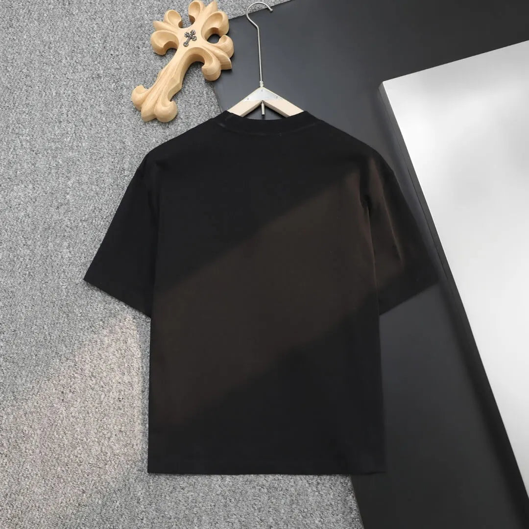 Color Chest Patch Crew Neck T‑Shirt
