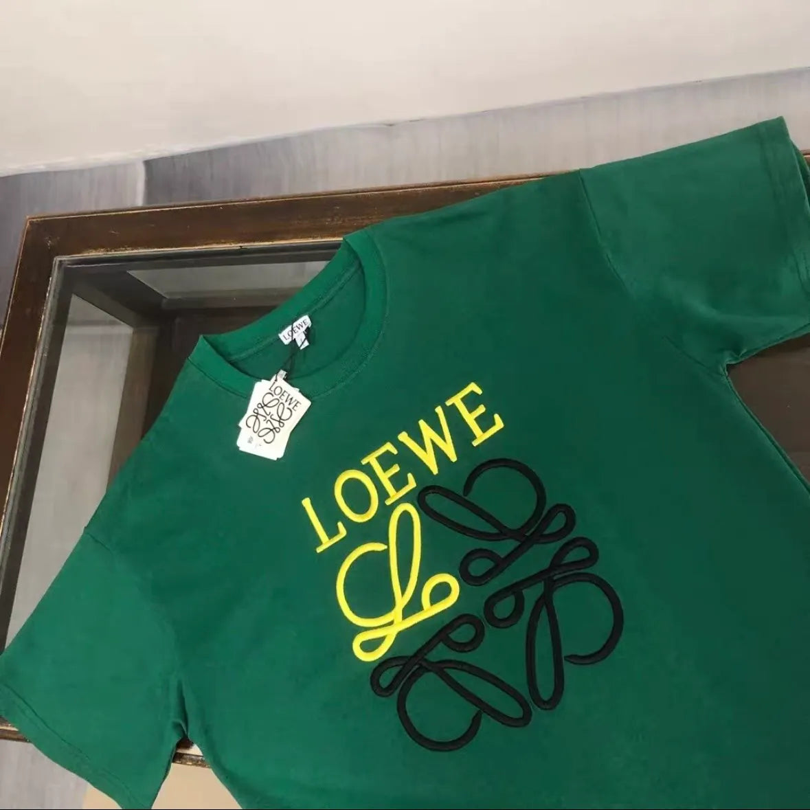 Color-block Logo Printed Pure Cotton Short Sleeve T-shirt