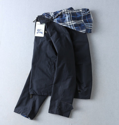 Plaid Lined Casual Hooded Jacket