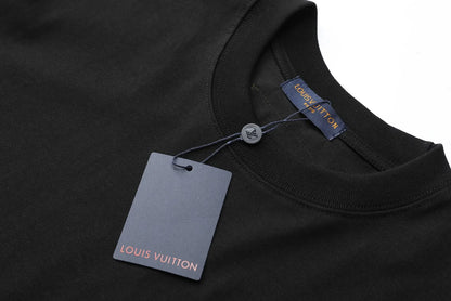 Blue Pattern Letter Print T-Shirt