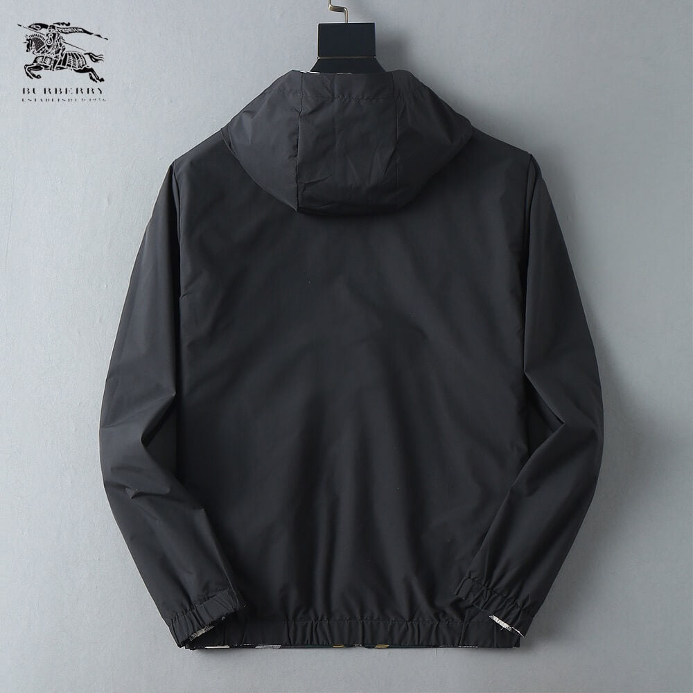 Plaid Lined Reversible Hooded Zip‑Up Jacket