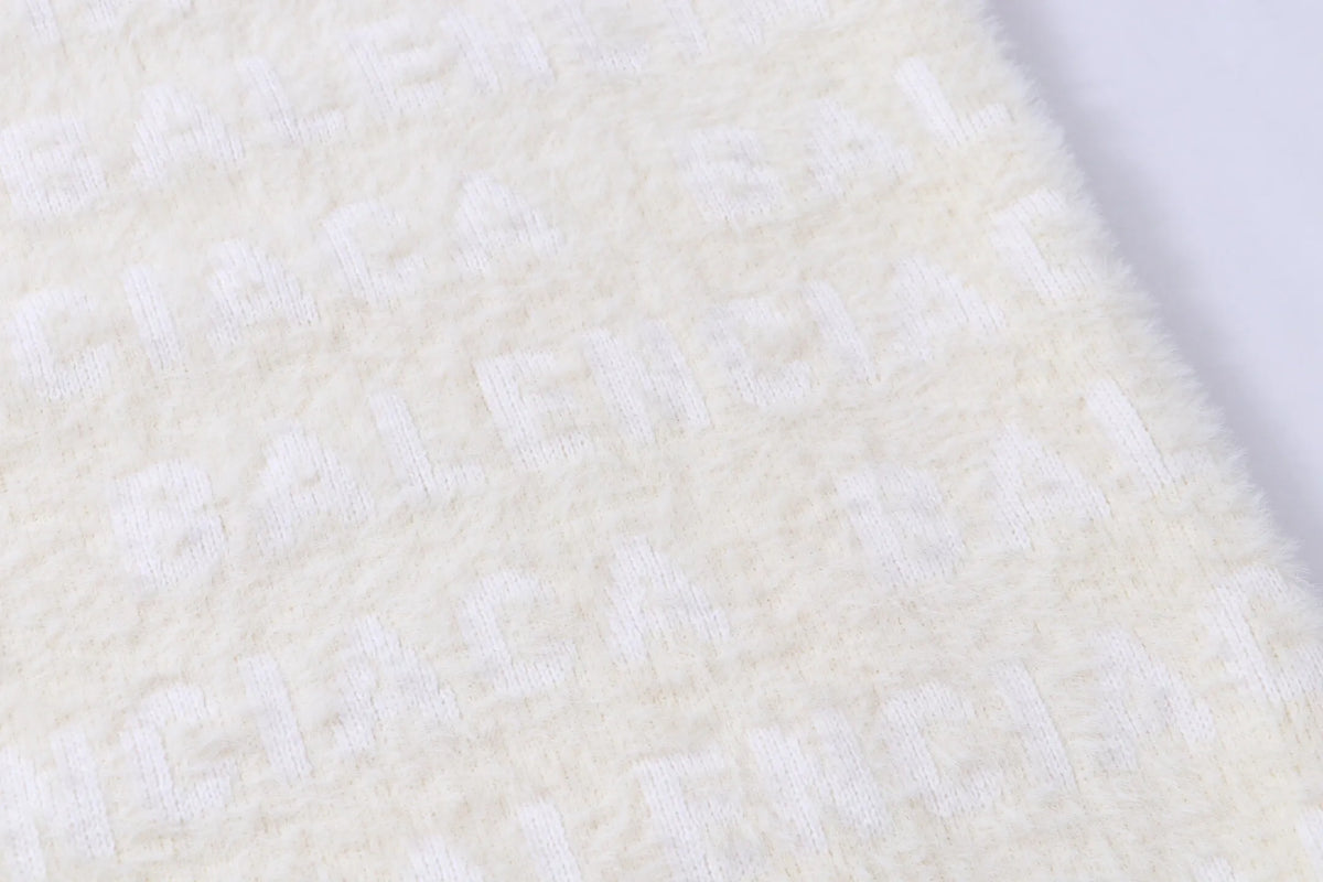 Repeating Logo Fuzzy Sweater
