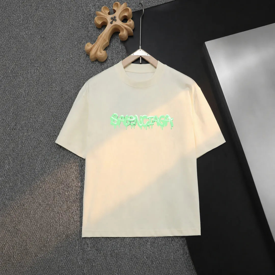 Graffiti Drip Letter Print T‑Shirt