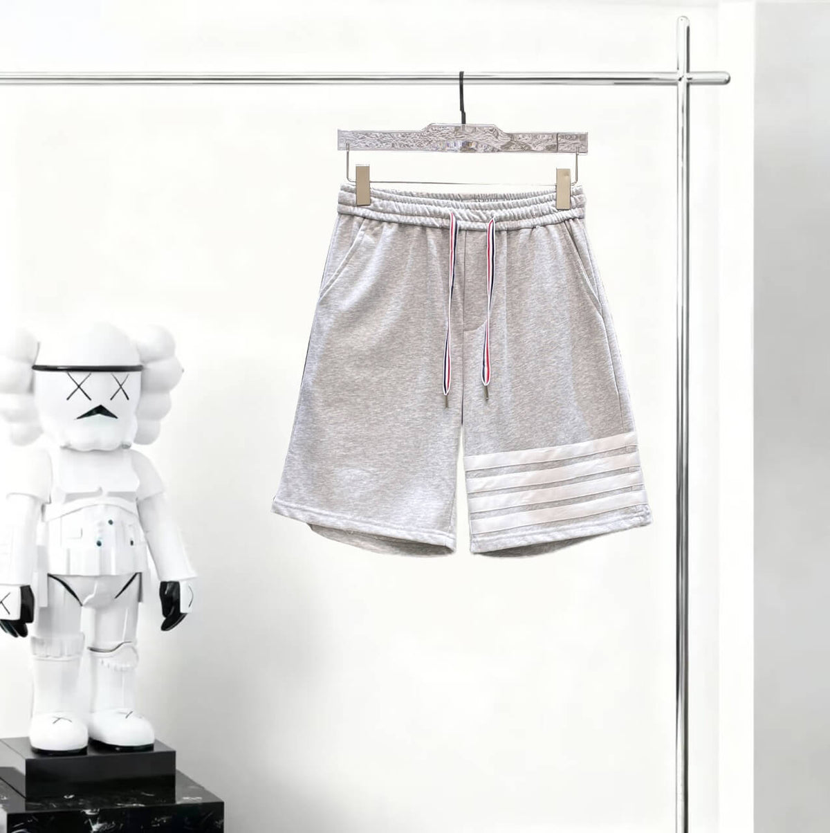 Stripe Detail Drawstring Shorts