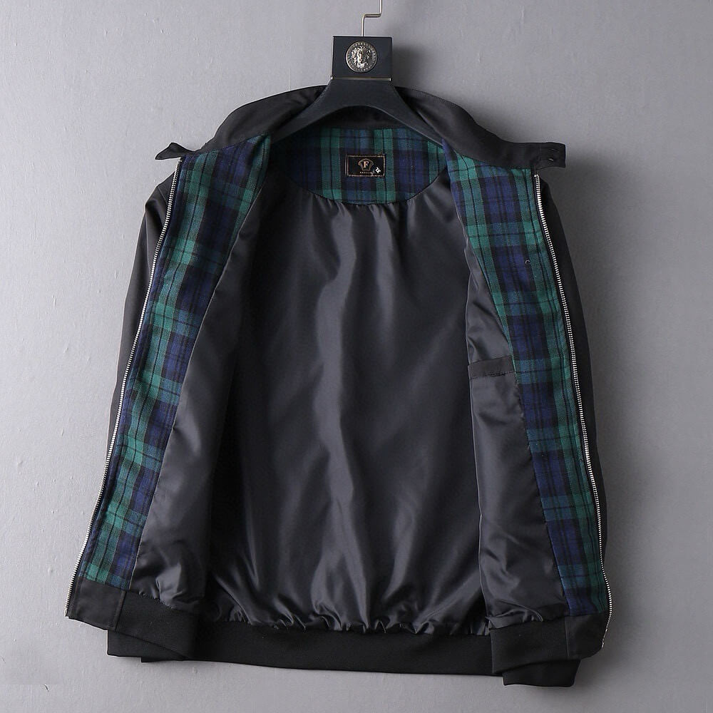 Embroidered Stand Collar Bomber Jacket