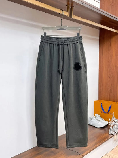 Circular Logo Patch Loose Straight‑leg sweatpants