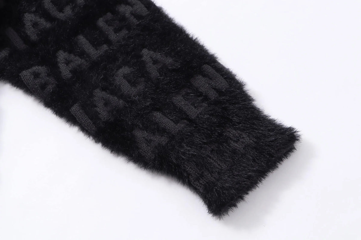 Repeating Logo Fuzzy Sweater