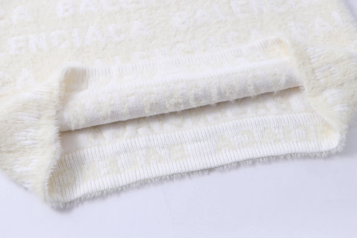 Repeating Logo Fuzzy Sweater