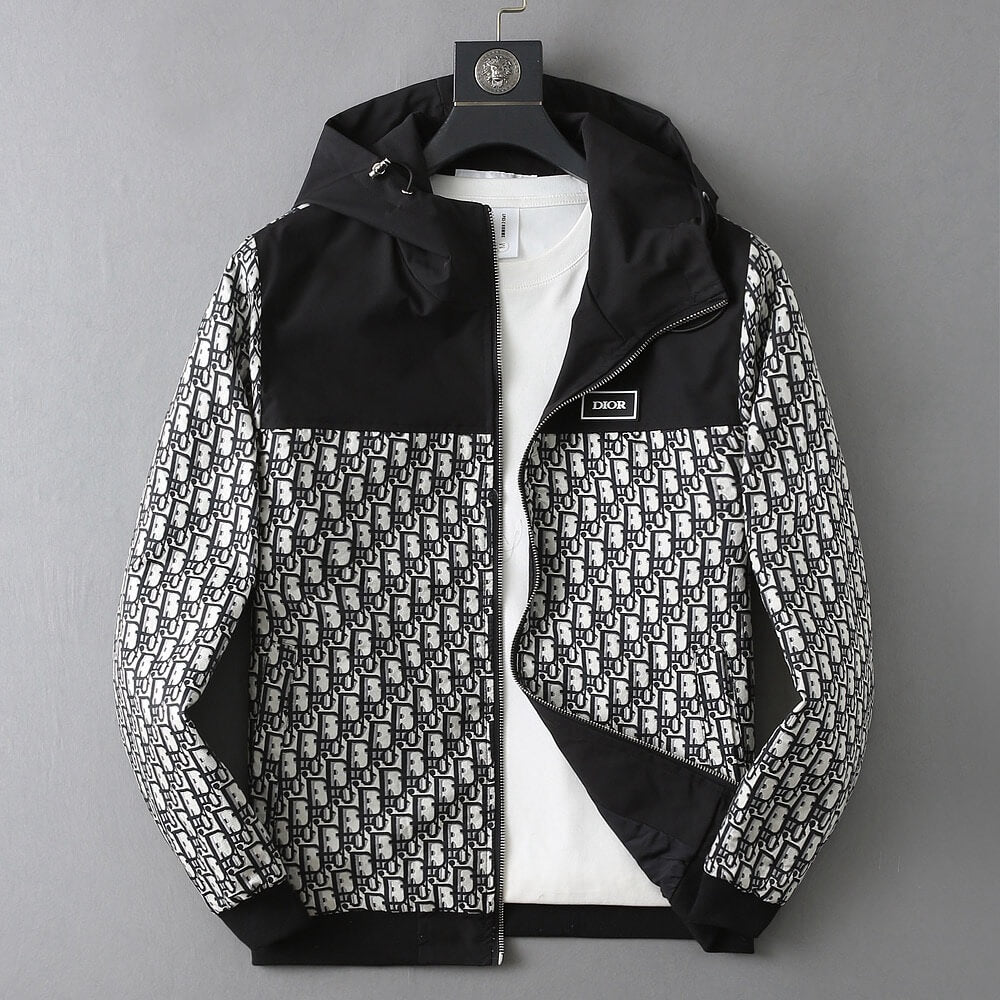 Monogram Spliced Hooded Jacket