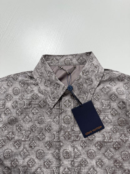 Grey All‑Over Vintage Monogram Jacket