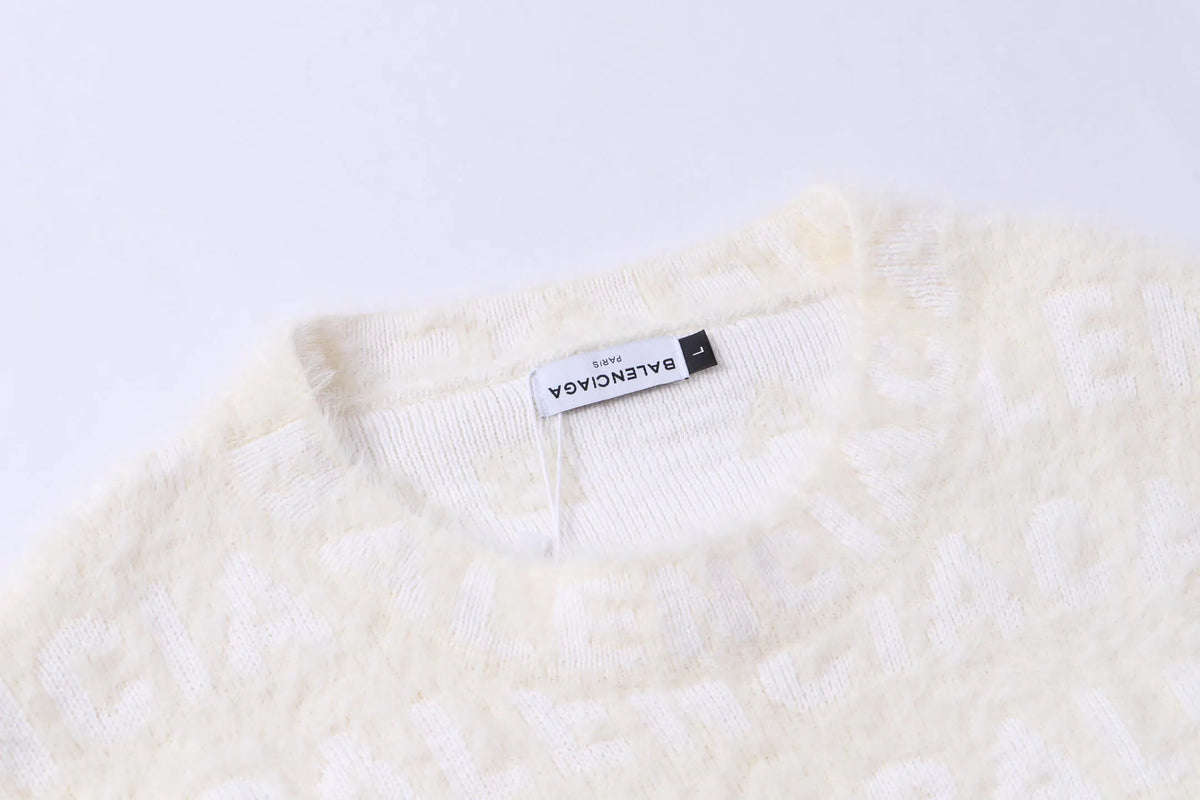 Repeating Logo Fuzzy Sweater