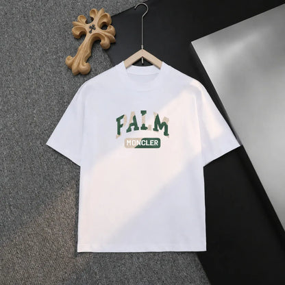 Dual‑Color Block Label Casual Loose T‑shirt