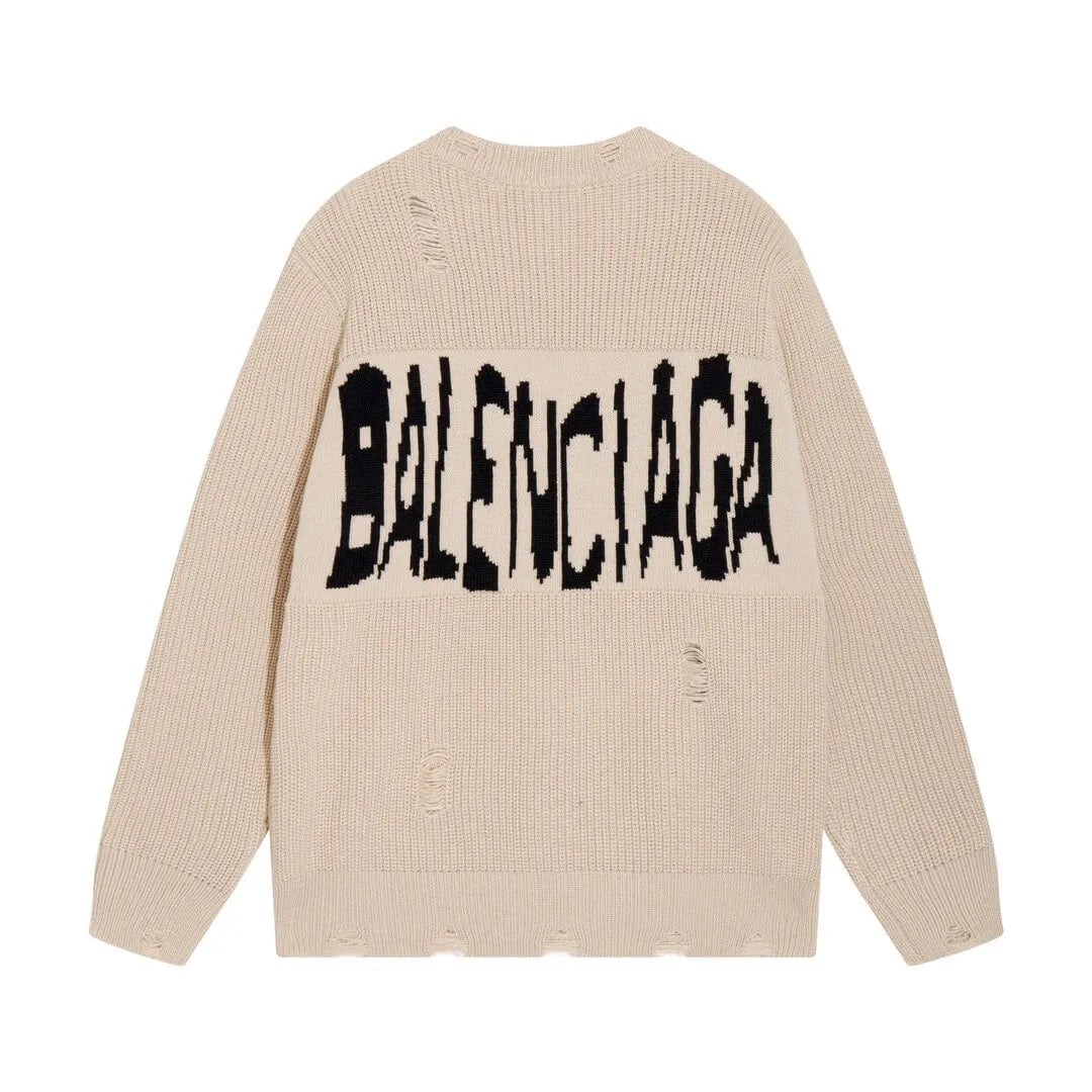 Distressed Logo Crewneck Sweater