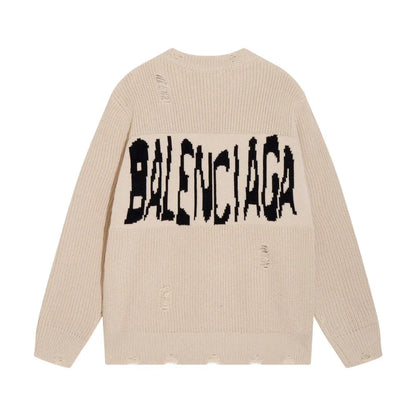Distressed Logo Crewneck Sweater