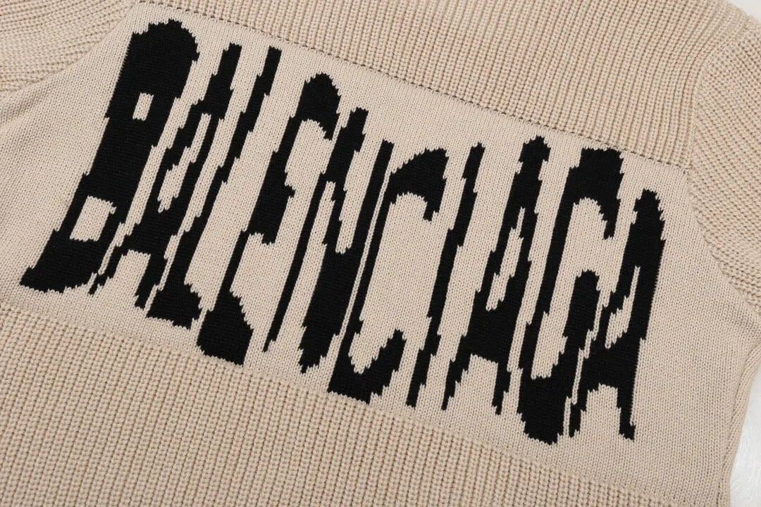 Distressed Logo Crewneck Sweater