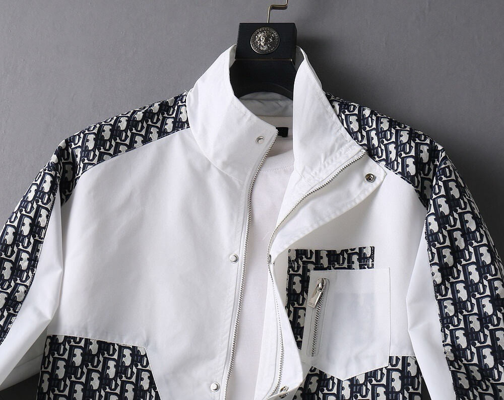 Mixed Print Cargo Pocket Jacket